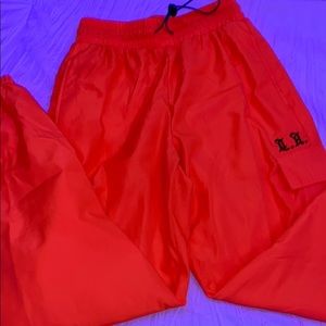 Cute neon orange pants!